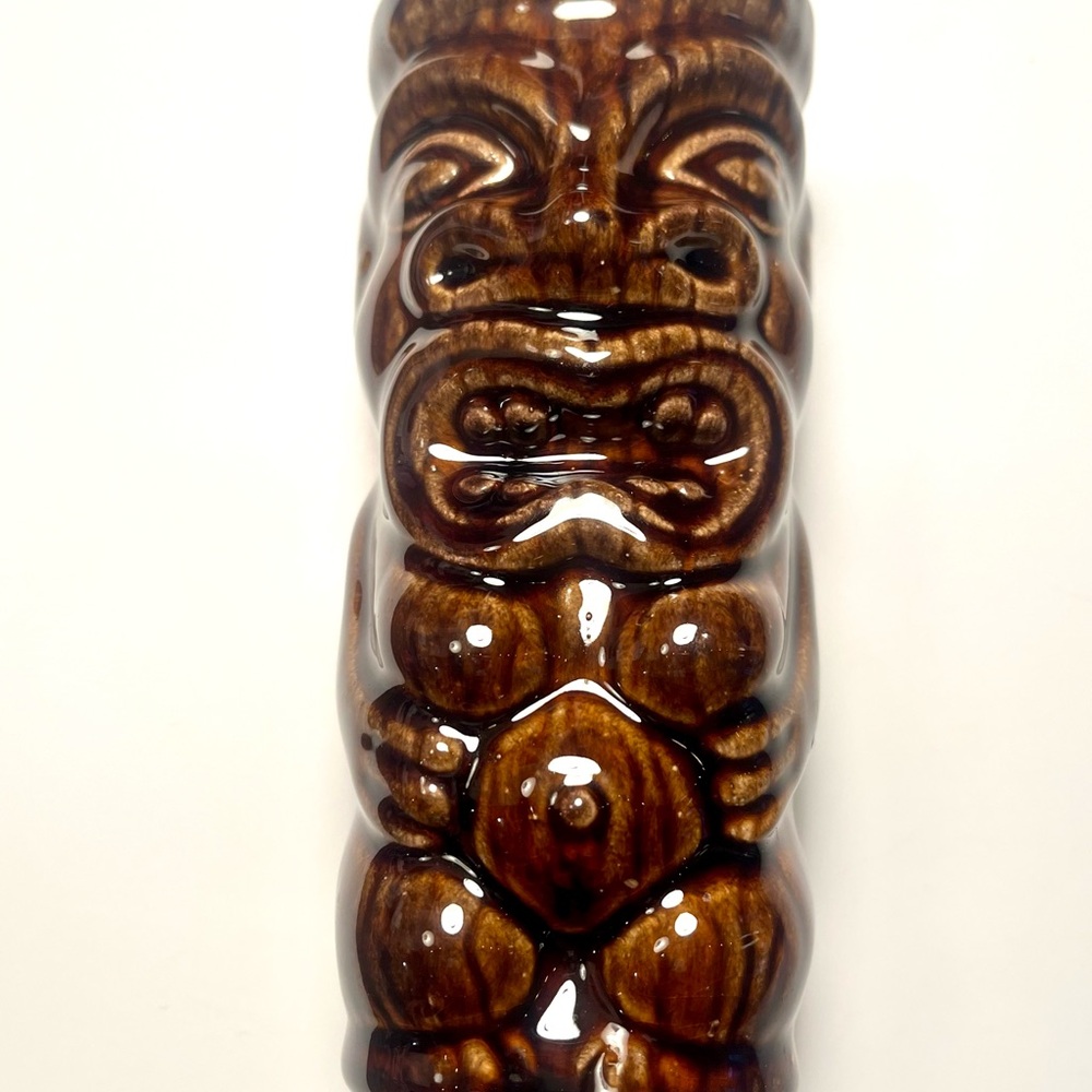 Intricately Carved Vintage Tiki cup/vase